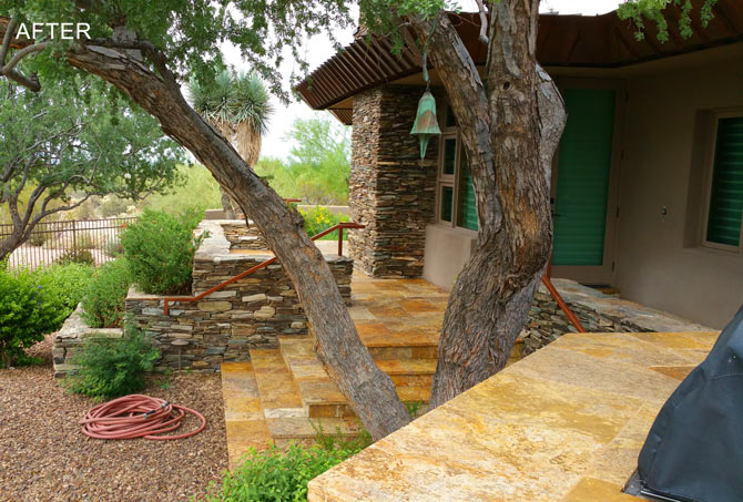 Exterior Travertine Restoration