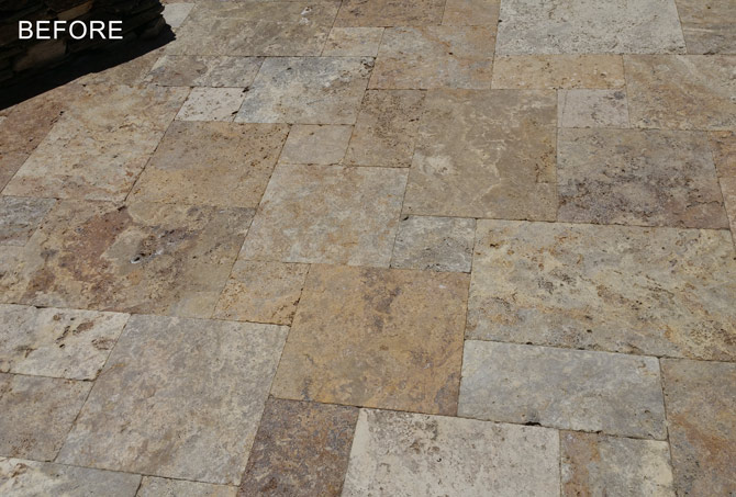 Travertine Patio Sealing