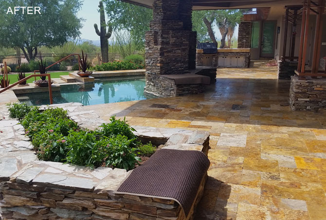 Travertine Pool Area