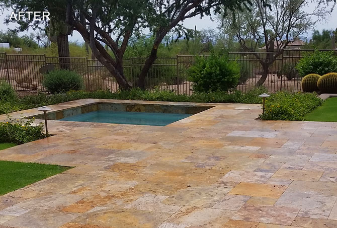 Travertine Pool Surround