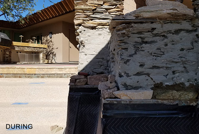 Stacked Stone Installation