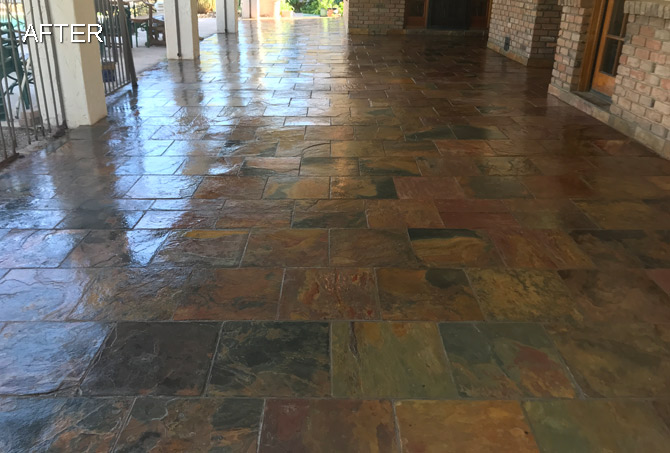 Tempe AZ Slate Floor Refinishing