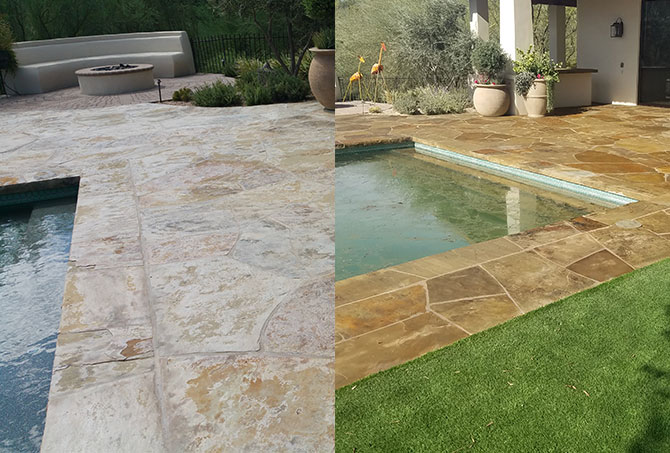 Flagstone Before and After