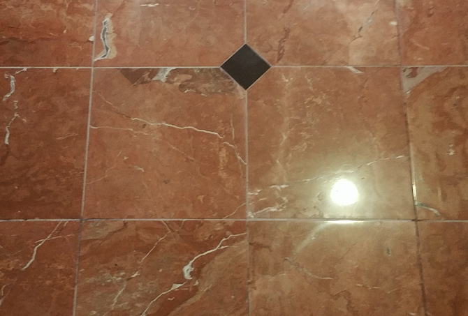 Granite Inlaid Floor Etch Removed