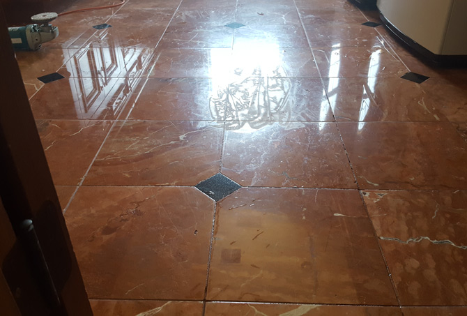 Granite Inlaid Floor Etch