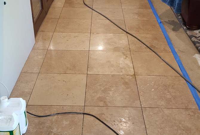 Before Travertine Restoration