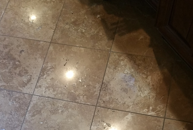 Travertine Holes Repaired