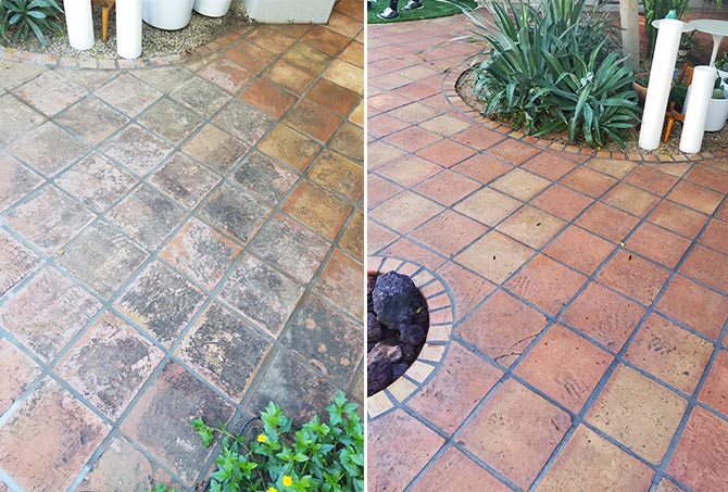 Saltillo Tile Before and After