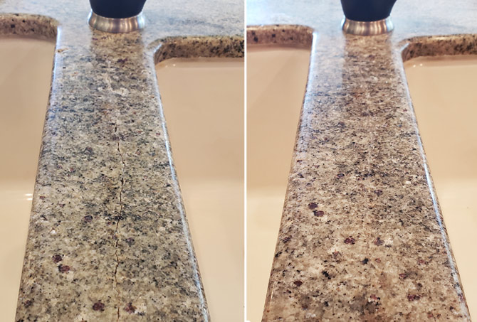 Granite Countertop Before and After