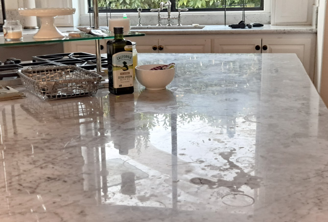 Marble Kitchen Countertops Refinished