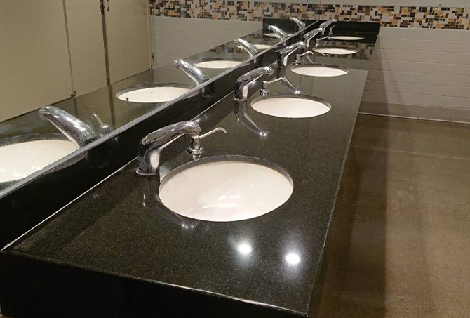 Commercial Granite Vanity Refinishing