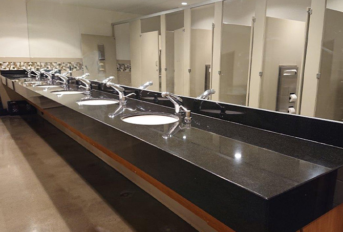 Commercial Granite Vanity Refinishing