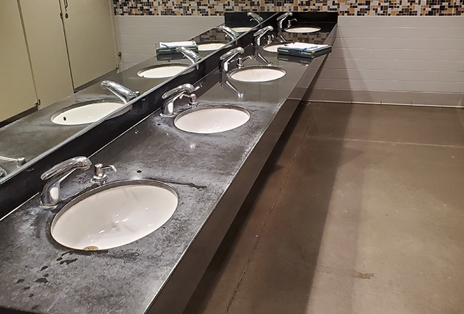 Commercial Granite Vanity Refinishing