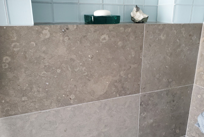 Limestone Shower Refinishing and Restoration