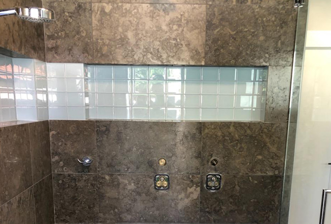 Limestone Shower Refinishing and Restoration