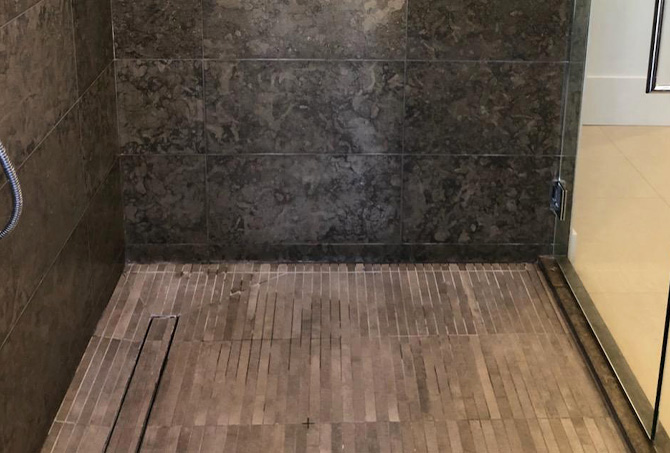 Limestone Shower Refinishing and Restoration