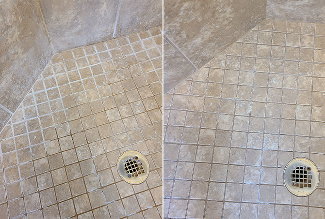 Shower Pan Before and After