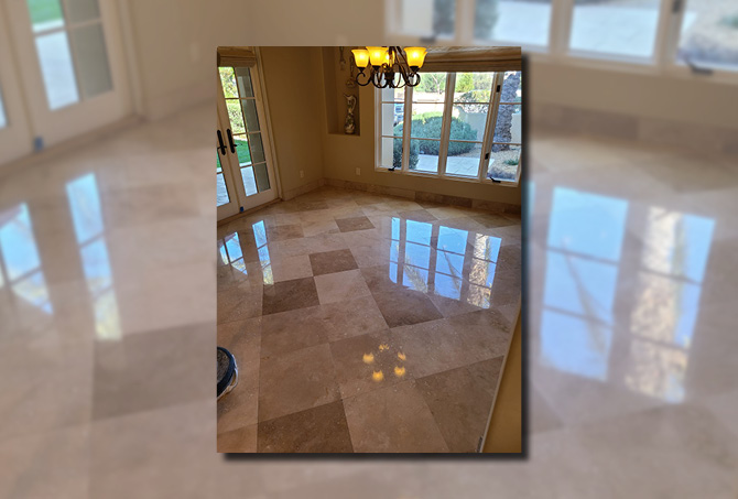 Travertine Floor After Restoration