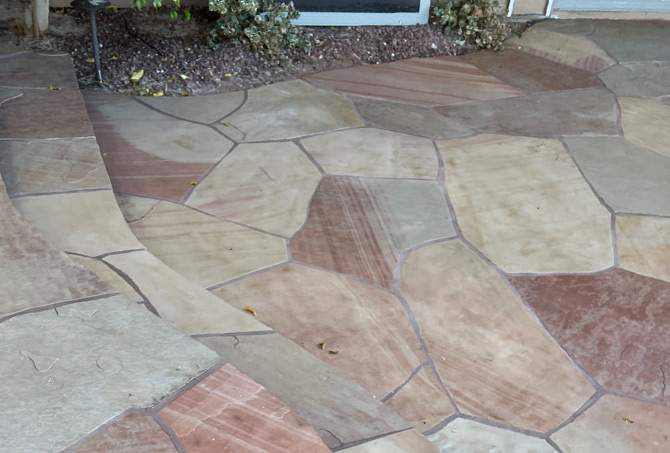 Color Enhancing Sealer on Flagstone