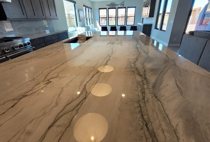 Scottsdale Quartzite Countertop Honing and Polishing