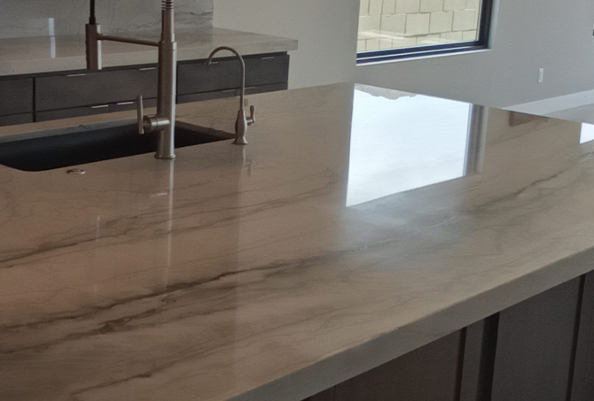 Scottsdale Quartzite Countertop Honing and Polishing