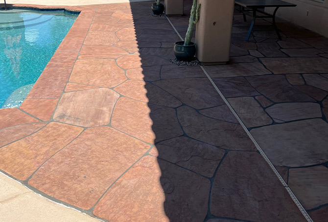 Flagstone Media Blasting, Enhancing, and Sealing