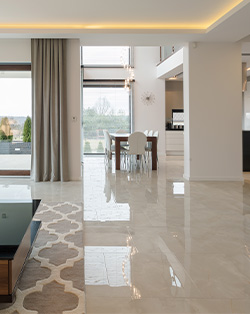 polished marble floor