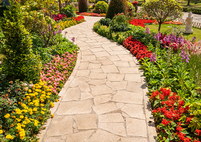 flagstone walkway