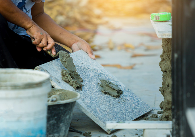 Granite tile installer