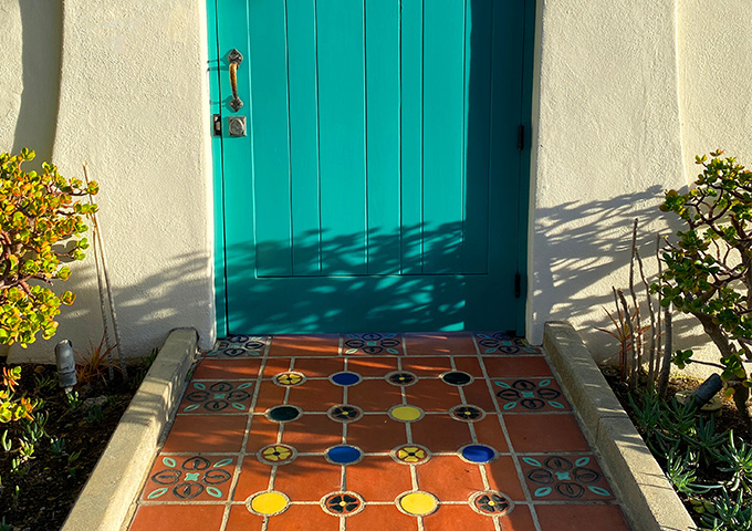 clay tile entryway