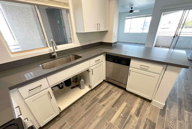 Here are the kitchen countertops AFTER restoration