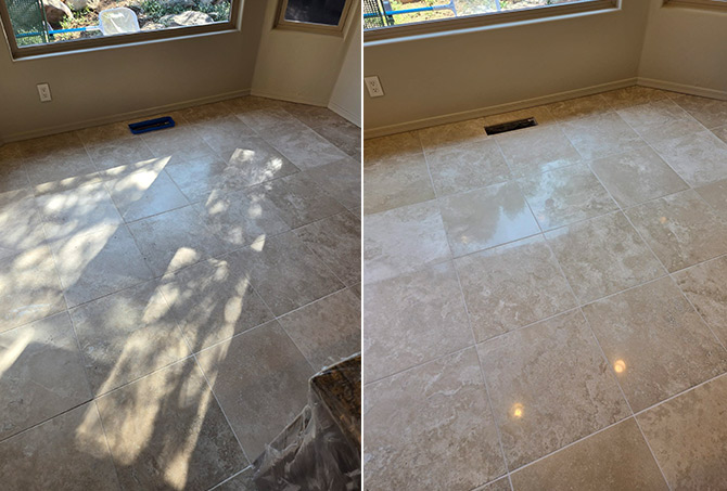 This BEFORE left and AFTER right image demonstrates the quality of our work.