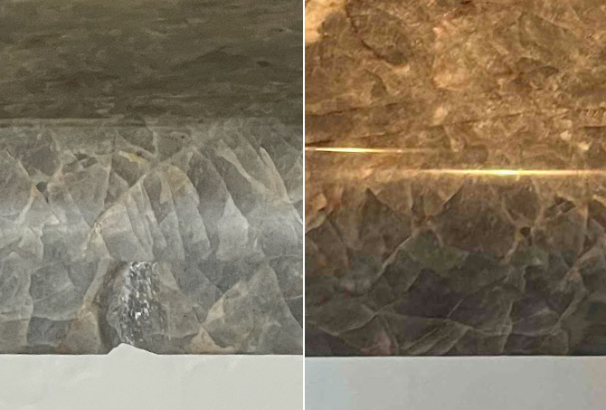 This BEFORE left and AFTER right image shows the results our clients can expect.