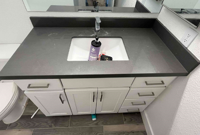 This image was taken after we cleaned up the mystery substance but before restoration